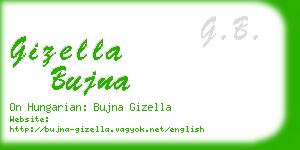 gizella bujna business card